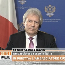 L’intervista dell’Ambasciatore di Russia in Italia S.Razov a Dritto e Rovescio di Rete 4