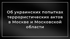 Об украинских попытках террористических актов в Москве и Московской области